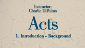 Acts: Lesson 1