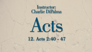 Acts: Lesson 12