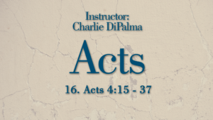 Acts: Lesson 16