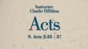 Acts: Lesson 9