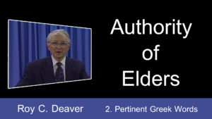 2. Pertinent Greek Words | Authority of Elders