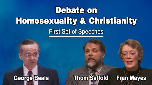 Homosexuality and Christianity First Speeches