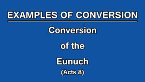 3. Conversion of the Eunuch (Acts 8) | Examples of Conversion