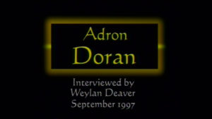 Interview with Adron Doran by WVBS