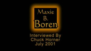 Interview with Maxie B. Boren by WVBS