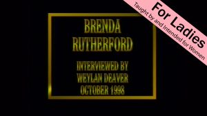 Brenda Rutherford | Interviews With Christian Women