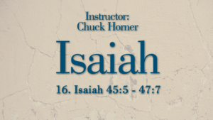 Isaiah: Lesson 16