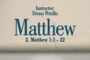 Matthew: Lesson 2