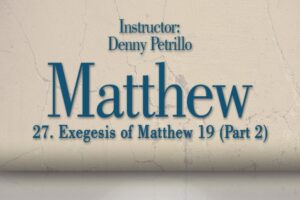 Matthew: Lesson 27