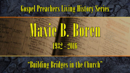 Building Bridges in the Church - Sermon by Maxie Boren