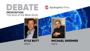 Debate: The God of the Bible Exists (Butt/Shermer Debate) (Program)
