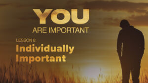 6. Individually Important | You Are Important