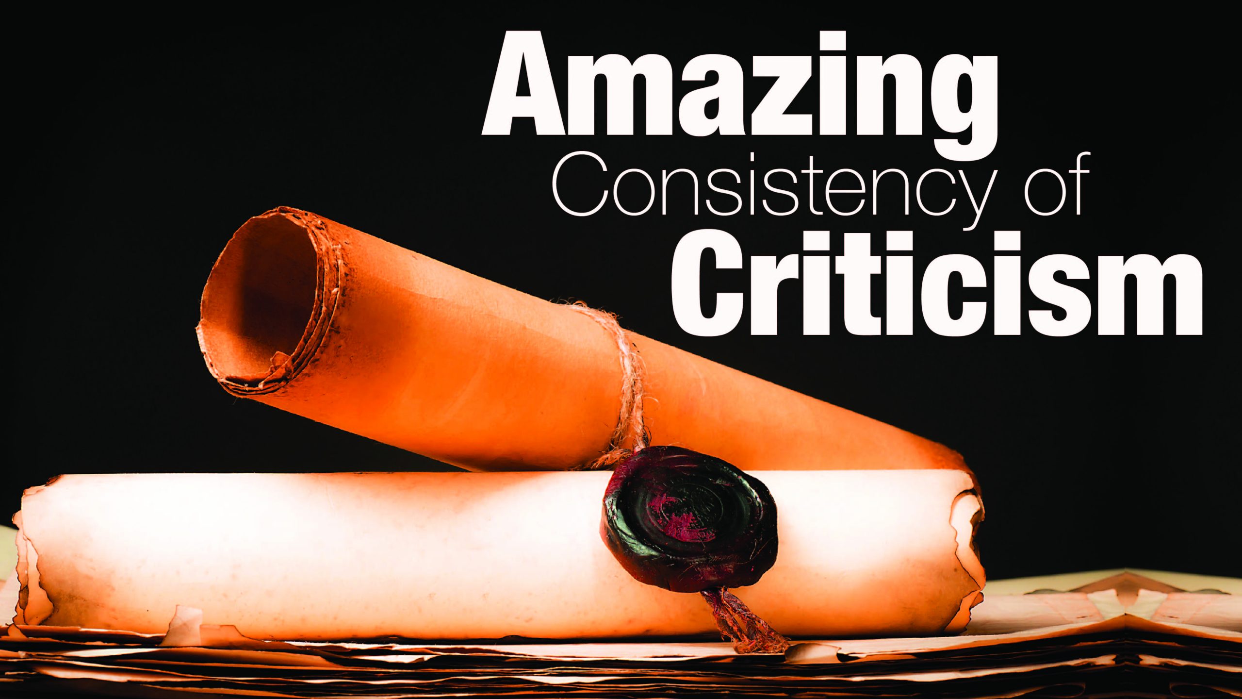 The Bible's Consistency of Criticism