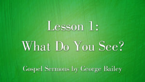 1. What Do You See? | Sermons by George Bailey