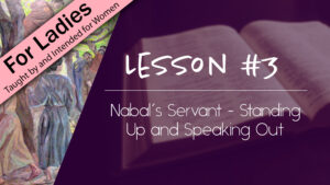 3. Nabal's Servant - Standing Up and Speaking Out | Intriguing Men of the Bible