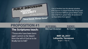 Public Discussion: Eternal Security of the Believer (Night 1 - Part 1)